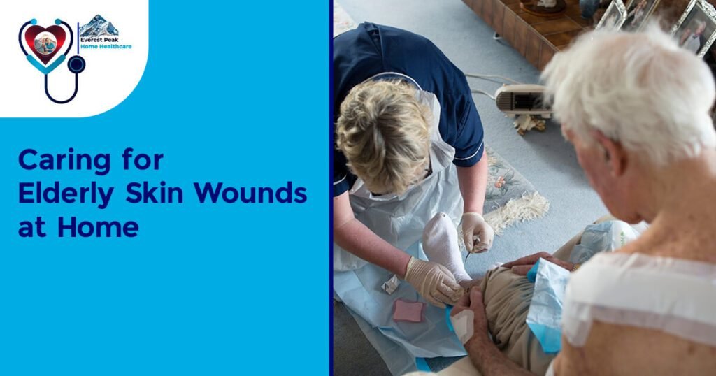 Caring for elderly skin wounds at home