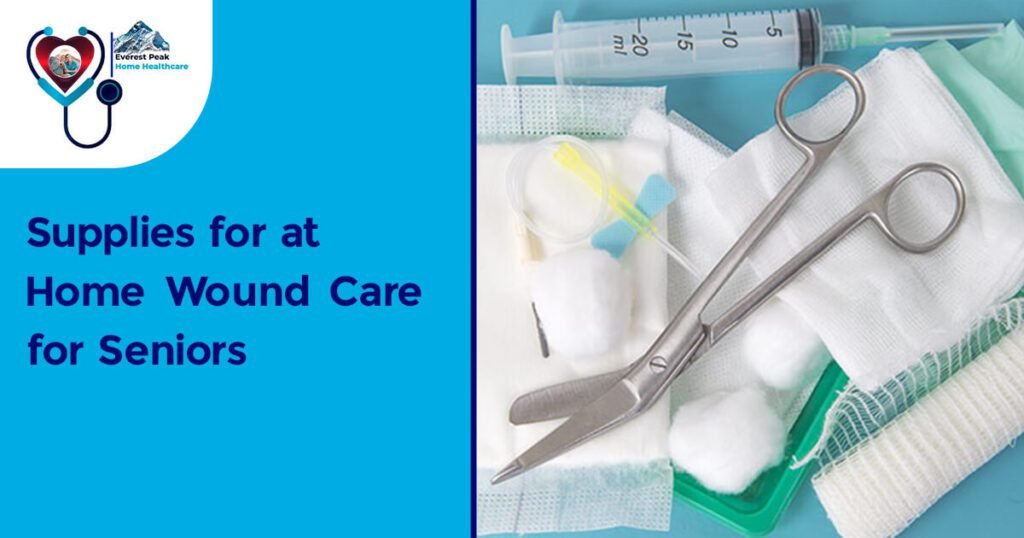 Supplies for at-home wound care for seniors